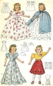 VINTAGE 22 LITTLE LADY DOLL CLOTHES PATTERN 918  