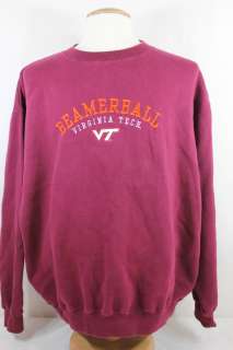 Virginia Tech Beamer Basketball Burgundy Sweatshirt XL  