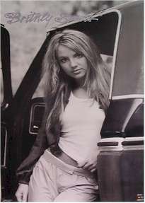 MUSIC POSTER ~ BRITNEY SPEARS SEXY B/W TRUCK  