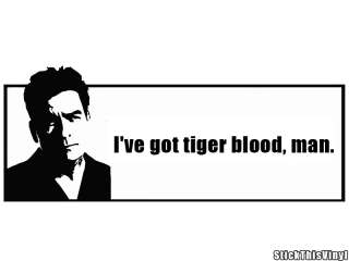 2x)Charlie Sheen Tiger Blood Quote Vinyl Sticker  