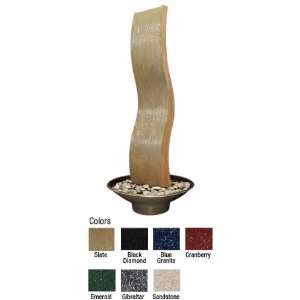   Curved Shape Water Wall Fountain   Copper Slate Finish