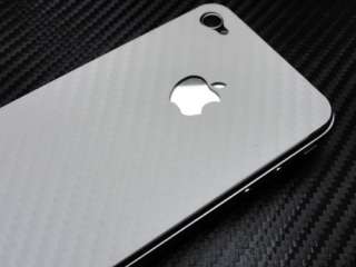 Back Carbon Fiber Skin Sticker 3D Protector for iPhone 4S and iPhone 4 