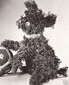 Loopy Dog Stuffed Animal Toy Crochet Pattern Vintage l  