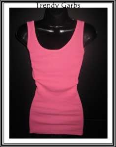 New Roxy New Age neon pink ribbed tank top M  