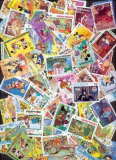 500 versch. Briefmarken Walt Disney mit 26 Blocks   Micky Mouse Donald 