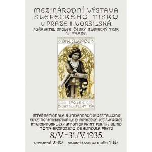   Print for the Blind   Poster by Alphonse Mucha (12x18)