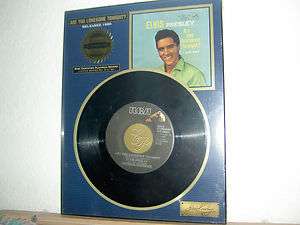 ELVIS PRESLEY PLATINUM RECORD ARE YOU LONESOME TONIGHT  