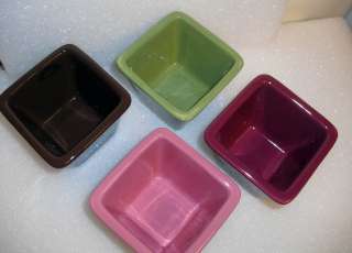 over back set of 4 square bowls good for food candy dish etc brand new 