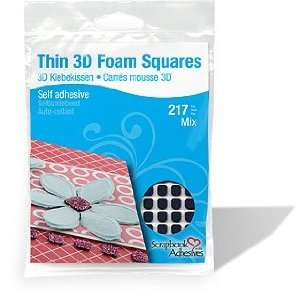  Thin 3D Foam Squares   Mix Black Toys & Games