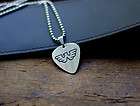 Hand Made Etched Guitar Pick Necklace Waylon Jennings
