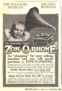 1909 c ad universal talking machine co zon o phone  