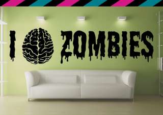 Zombie Zombies wall decal heart love
