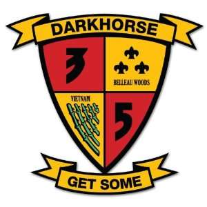  Marine Corps 3rd Battalion Darkhorse sticker 4 x 5 