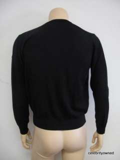 Faconnable Black Long Sleeve V Neck Sweater S  