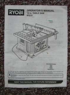 Ryobi BTS10 10 Table Saw+Leg Support Set Wood Shop Construction 