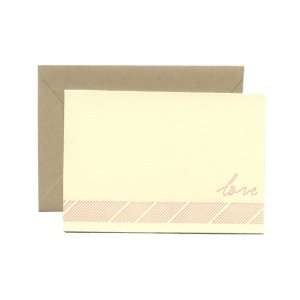 Sicily Eason Letterpress Note Card Set, Love with Stripes, Letterpress 