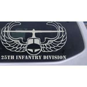 Silver 8in X 13.8in    25th Infantry Division Car Window Wall Laptop 