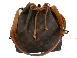 LOUIS VUITTON Monogram Petit NOE Shoulder Bag M42226 Bucket Handbag 