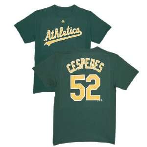  Oakland Athletics Yoenis Cespedes Name and Number Green T 