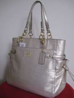 NWT COACH COLETTE ELEVATED LEATHER NS TOTE 16437 GOLD  