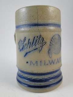Antique Stoneware Mug Tankard Stein Schlitz Brewing Beer Milwaukee 