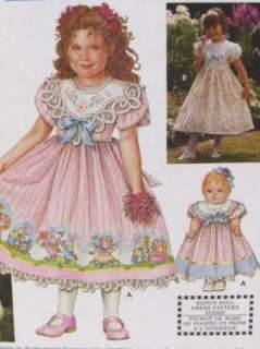 Daisy Kingdom Girls 5 6 7 8 & 18 Doll Dress Pattern Simplicity 9092 