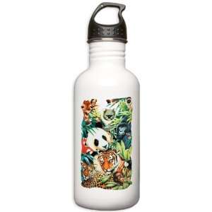  Stainless Water Bottle 1.0L Animal Kingdom Collage 