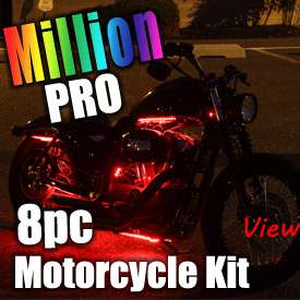6pc MILLION COLOR SMD LED MOTORCYCLE FENDER BODY LIGHT  