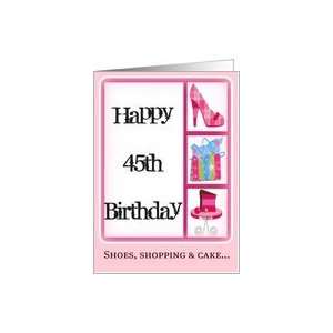45th Birthday Card for Women Card
