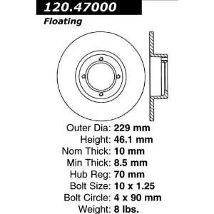  Centric Front C TEK Standard Rotor 121.47000 Automotive