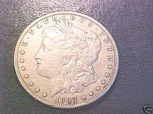 1893 CC Morgan Silver Dollar Fine/VF,,so close to VF~  