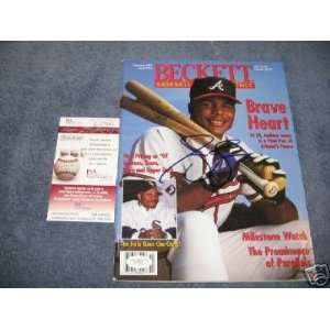  Andruw Jones Braves Jsa/coa Signed 1997 Beckett   Sports 