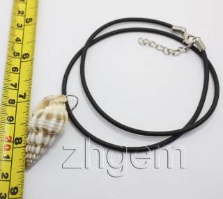 genuine natural mother of pearl shell conch pendant necklace 20*40mm 