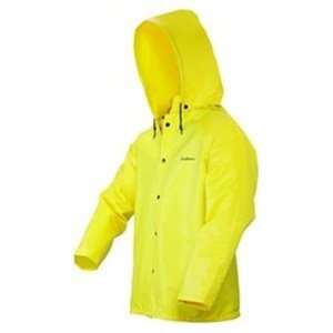  2XL Nylon Yellow CK3 Rain Jacket w/Detachable Hood