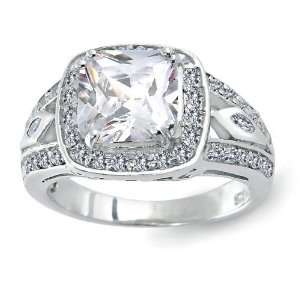  Bling Jewelry Sterling Silver 4K CZ Vintage Engagement 