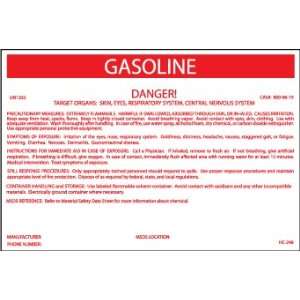  LABELS GASOLINE 3 1/4X5 P/S