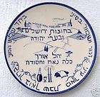 Judaica Delft Hand Painted Shabbat Plate 20th C Holland  