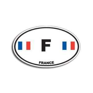  F FRANCE Country Auto Oval Flag   Window Bumper Sticker 