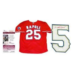  Mike Napoli Autographed Texas Rangers Authentic Red Jersey 