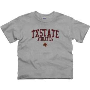  Texas State Bobcats Youth Athletics T Shirt   Ash Sports 