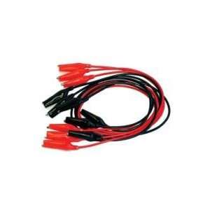 Alligator Clips Premium Six 12 Inch Leads (3 Red/3 Black)