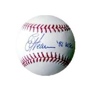  Ed Hearn Autographed/Hand Signed MLB Baseball inscribed 86 