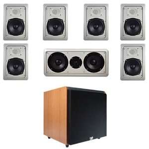  10 Cherry Subwoofer w/IW191 5.25 In Wall Speaker System 