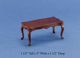 Lovely Dollhouse Miniature Walnut Coffee Table #C1039HG  