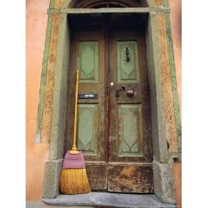  Doors and Broom, Ardez, Switzerland, Europe Photographic 