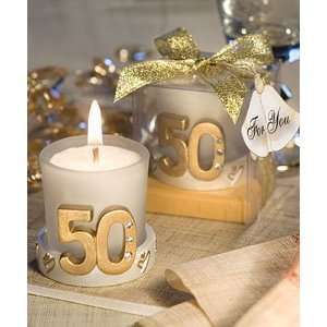 Bridal Shower / Wedding Favors  Golden 50th Anniversary Candle Favors 
