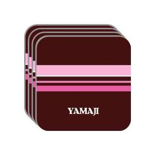 Personal Name Gift   YAMAJI Set of 4 Mini Mousepad Coasters (pink 