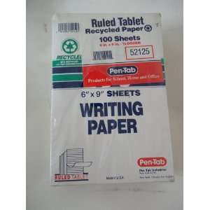   Tablet, Recycled Paper, 52125, 6 x 9, Made in USA