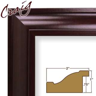 Picture Frame Smooth Dark Mahogany 2 Wide Complete New Frame (76047 