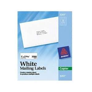  Avery 5351 Self adhesive address labels for copiers, white 